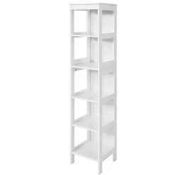 Meuble Colonne de Salle de Bain Armoire Haute étagère avec 6 étagères, BZR14-W, SoBuy