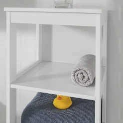 Meuble Colonne de Salle de Bain Armoire Haute étagère avec 6 étagères, BZR14-W, SoBuy