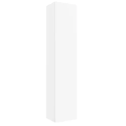 Meuble colonne de salle de bain H 140 cm coloris blanc mat à suspendre - KARAIB