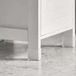 Meuble Colonne Meuble Bas de Salle de Bain 1 étage et 2 tiroirs FRG127-W, SoBuy