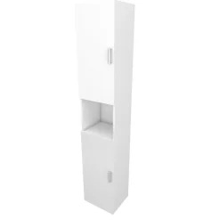 Meuble colonne pour salle de bains 35x30x182 cm - Blanc laqué - THRIFTY 35