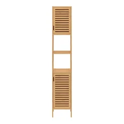 Meuble colonne salle de bain bambou BEA 2 portes
