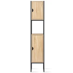 Meuble colonne salle de bain DETROIT 2 portes design industriel