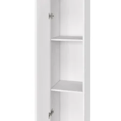 Meuble colonne salle de bain suspendu blanc LILA