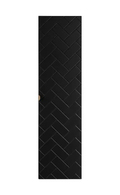 Meuble colonne suspendu de salle de bain MADIS NOIR 35 X 136 cm G