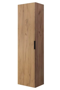 Meuble colonne suspendu de salle de bain FLOW chêne 35 x 136 cm