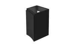 Meuble complément sous vasque graphite mat Vague 34 cm version gauche