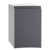 Meuble complément sous vasque gris anthracite Vague 34 cm version gauche
