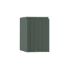 Meuble complément sous vasque vert mat strié l.34 x H.55 x P.41 cm version gauche, Vague