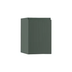 Meuble complément sous vasque vert mat strié l.34 x H.55 x P.41 cm version gauche, Vague