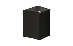 Meuble complément sous vasque graphite mat Vague 34 cm version droite