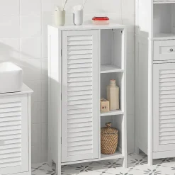 Meuble de Rangement Armoire Cuisine Salle de Bain, BZR39-W, SoBuy