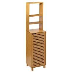 Meuble de rangement Colonne en Bambou 1 Porte H 168 cm