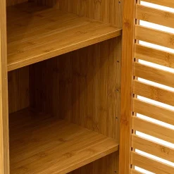 Meuble de rangement Colonne en Bambou 1 Porte H 168 cm
