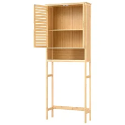 Meuble de rangement Geta pour WC à 2 portes 170 x 66 x 23 cm en.casa