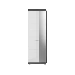 Meuble de rangement SCOTT Blanc brillant 6 niches, 1 porte À poser