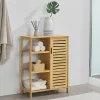 Meuble de rangement Vetlanda avec étagère pour salle de bain bambou en.casa