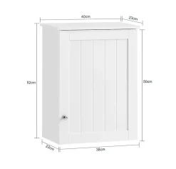Meuble de Rangementde Salle de Bain Armoire Suspendue, BZR19-W, SoBuy