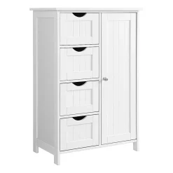 Meuble de salle de bain 1 Porte 4 Tiroirs - L55 cm