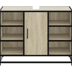 Meuble de salle de bain avec lavabo Chêne Sonoma 80 x 33 x 60 cm Bois d'ingénierie vidaXL