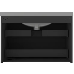 Meuble de salle de bain anthracite 80cm, suspendu avec 2 tiroirs