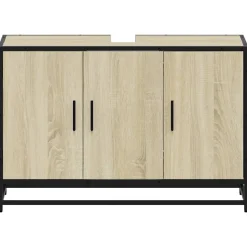 Meuble de salle de bain avec lavabo Chêne Sonoma 90 x 33 x 60 cm Bois d'ingénierie vidaXL