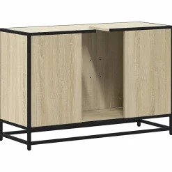 Meuble de salle de bain avec lavabo Chêne Sonoma 90 x 33 x 60 cm Bois d'ingénierie vidaXL