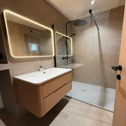 Meuble de salle de bain avec vasque 100 cm effet chêne naturel Aquabale