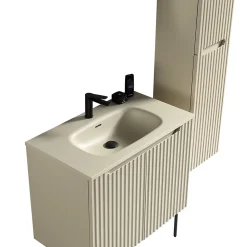 Meuble de salle de bain avec vasque 80 cm amande Aquavenus