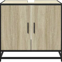 Meuble de salle de bain avec lavabo Chêne Sonoma 65 x 33 x 60 cm Bois d'ingénierie vidaXL