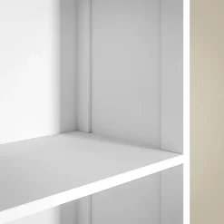 Meuble de salle de bain, armoire haute à 3 étagères et 1 tiroir, étagère de salle de bain, meuble de salle de bain, blanc