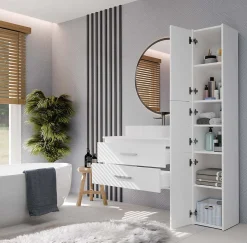 Meuble de salle de bain, blanc, 80 x 45 x 50 cm