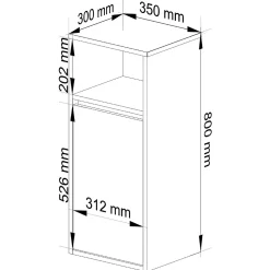 Meuble de salle de bain, blanc/gris graphite, 35 x 80 x 30 cm