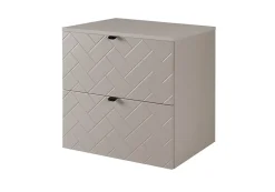 Meuble de salle de bain, Cachemire, 60 x 57 x 46 cm, poignées noires
