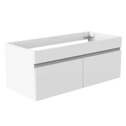 Meuble de salle de bain 100cm à double porte, suspendu, blanc