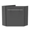 Meuble de salle de bain 40cm avec tiroir, meuble d'angle suspendu Anthracite
