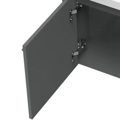 Meuble de salle de bain 40cm avec tiroir, meuble d'angle suspendu Anthracite