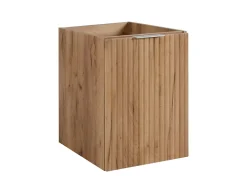 Meuble de salle de bain, Chêne Craft + poignée argentée, 40 x 57 x 46 cm