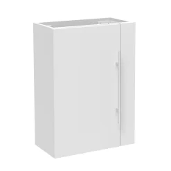 Meuble de salle de bain 44cm avec 2 compartiments, suspendu, blanc