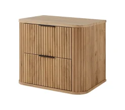 Meuble de salle de bain, Chêne Craft, poignée noire, 41,5 x 60 x 51,7 cm