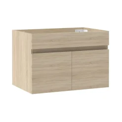 Meuble de salle de bain 60cm à double porte, suspendu, Chêne