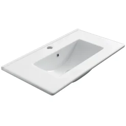 Meuble de salle de bain 70cm simple vasque sans miroir sur pieds avec portes et tiroirs - cambrian (chêne clair) - HARO