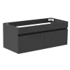 Meuble de salle de bain 100cm à double porte, suspendu, Anthracite