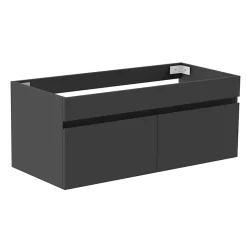 Meuble de salle de bain 100cm à double porte, suspendu, Anthracite