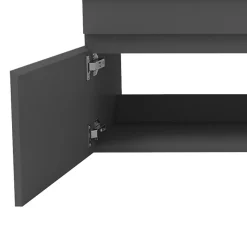 Meuble de salle de bain 100cm à double porte, suspendu, Anthracite