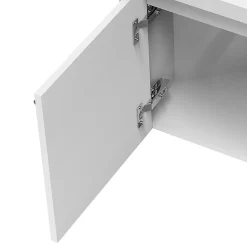 Meuble de Salle de Bain d'Angle Gain de Place, Lave Main, Blanc Crème, 40x40 cm