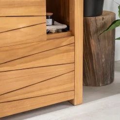 Meuble de salle de bain en teck massif Cosy 70 cm