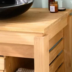 Meuble de salle de bain en teck Zen 85cm