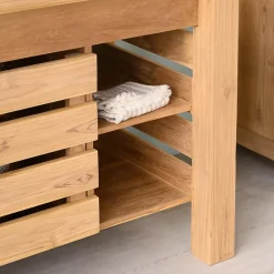Meuble de salle de bain en teck Zen 85cm