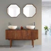 Meuble de salle de bain en mindi massif 135 cm